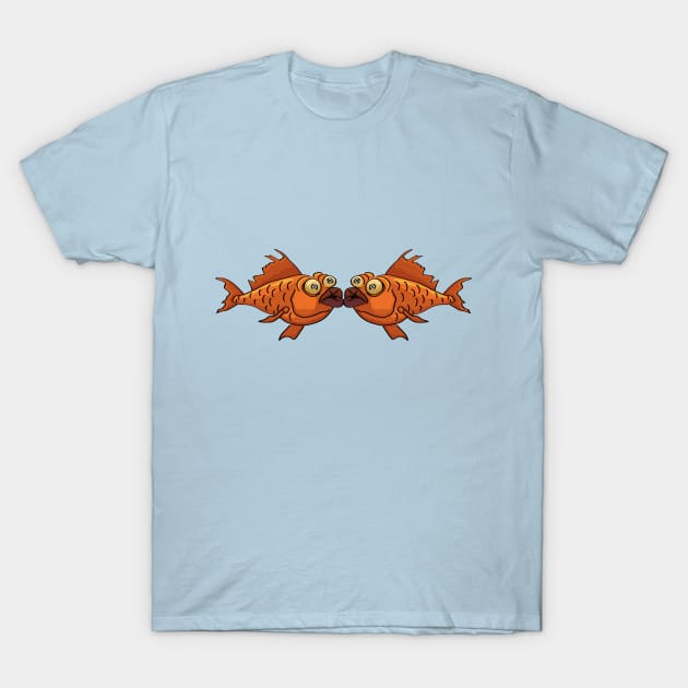 Kissing dead fishes T-Shirt by vixfx